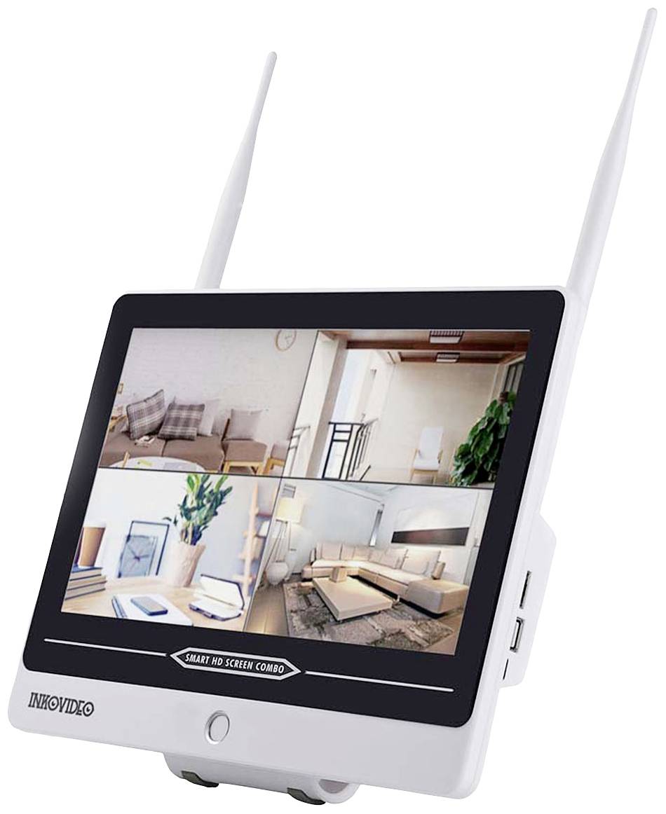 Inkovideo INKO-AL3003-4 WLAN IP-Überwachungskamera-Set 4-Kanal mit 4 Kameras 1280 x 960 Pixel