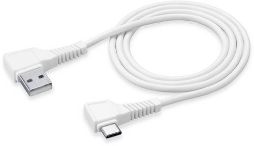 Cellularline USB 2.0 Anschlusskabel [1x USB 3.0 Stecker A - 1x USB 3.0 Stecker C] 1.00m Weiß 90° n