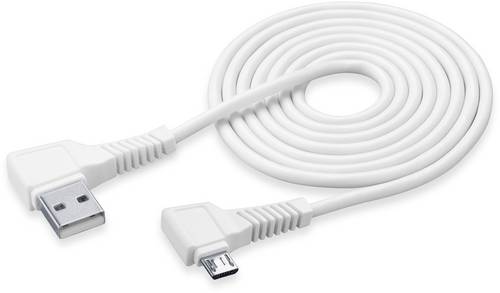 Cellularline USB 2.0 Anschlusskabel [1x USB 3.0 Stecker A - 1x USB 2.0 Stecker Micro-B] 2.00m Weiß
