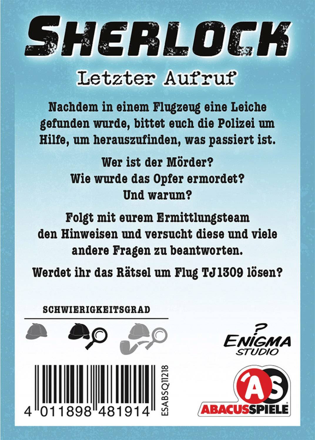 Abacus Spiele Sherlock Letzter Aufruf 48191
