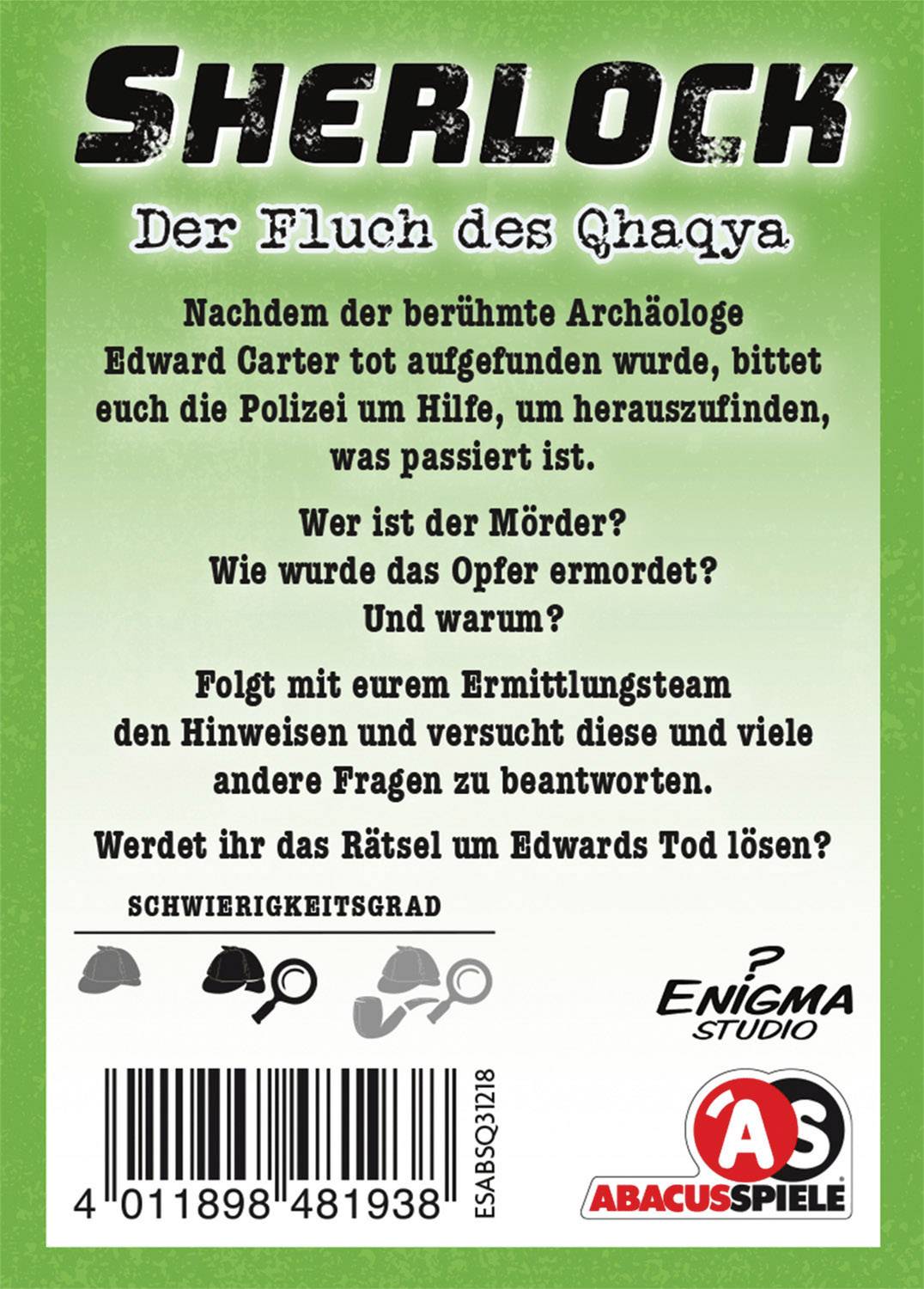 Abacus Spiele Sherlock Der Fluch des Qhaqya 48193 Anzahl Spieler (max.): 8