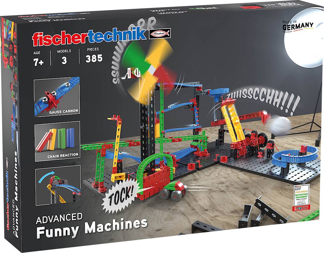 fischertechnik 551588 ADVANCED Funny Machines - Kettenreaktion Bausatz ab 7 Jahre