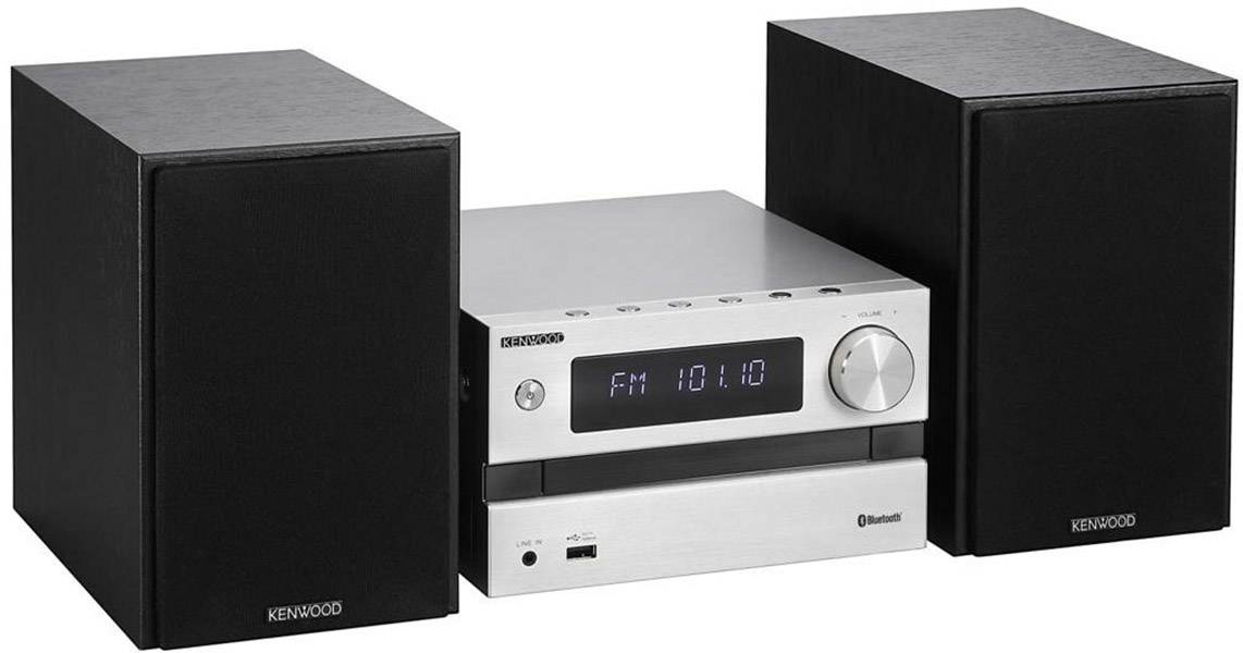Kenwood M718BT Stereoanlage AUX, CD, Bluetooth®, UKW, USB, 2 x 25W Schwarz, Silber