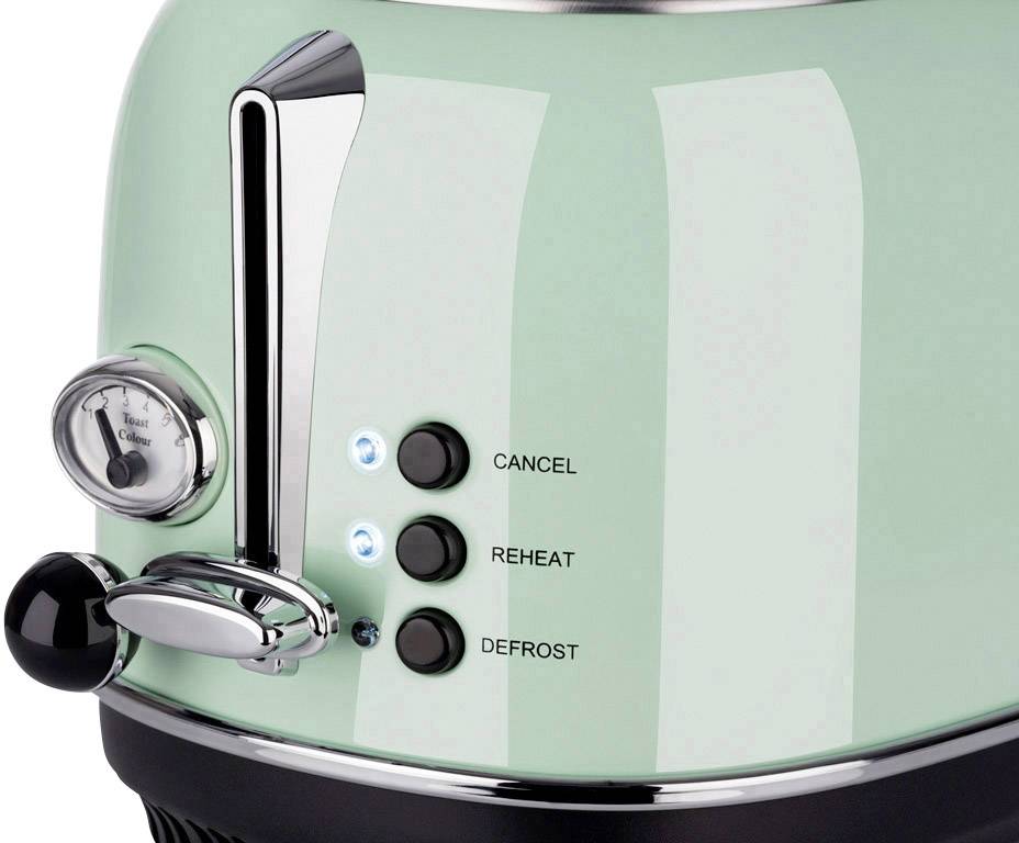 Korona Retro 21665 Toaster mit Brötchenaufsatz Mint