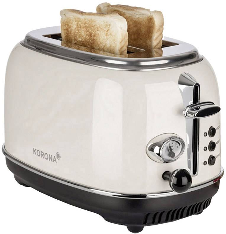 Korona Retro 21666 Toaster mit Brötchenaufsatz Creme