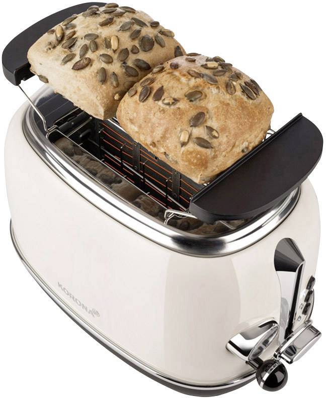 Korona Retro 21666 Toaster mit Brötchenaufsatz Creme