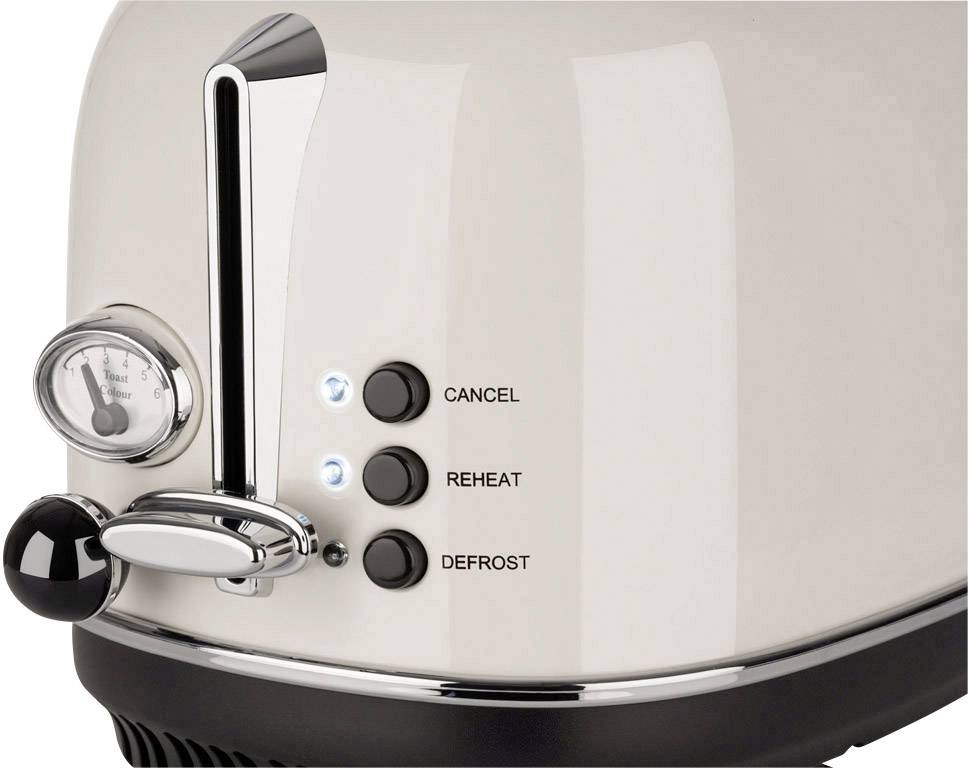Korona Retro 21666 Toaster mit Brötchenaufsatz Creme