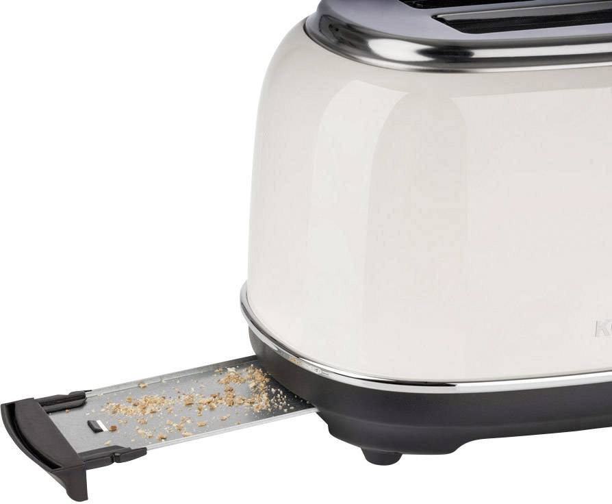 Korona Retro 21666 Toaster mit Brötchenaufsatz Creme