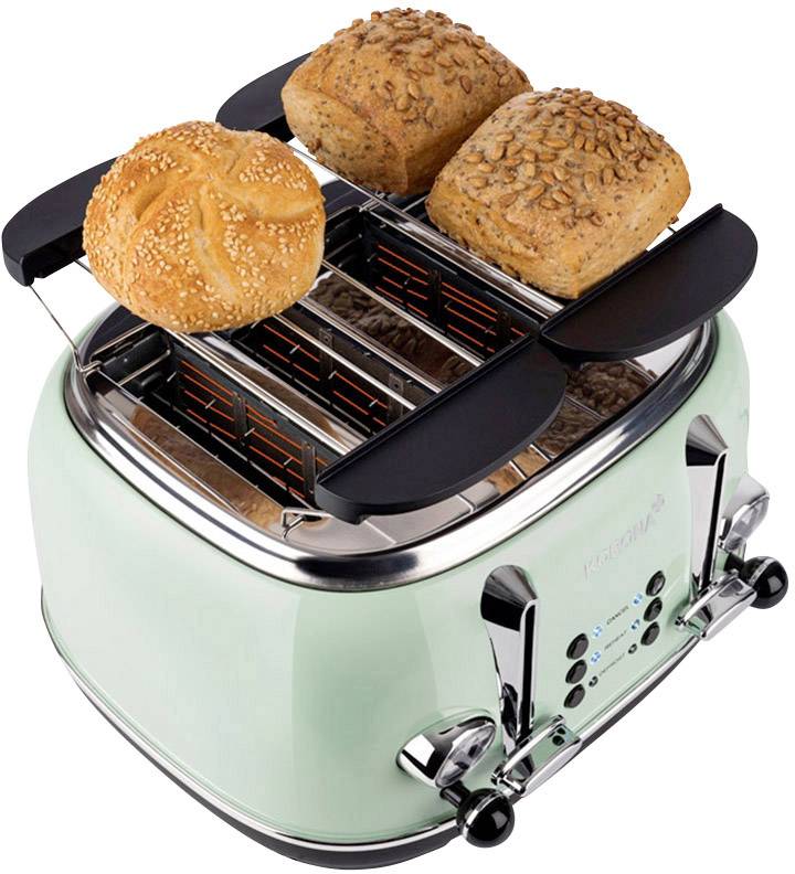 Korona Retro 21675 Doppel-Toaster mit Brötchenaufsatz Mint