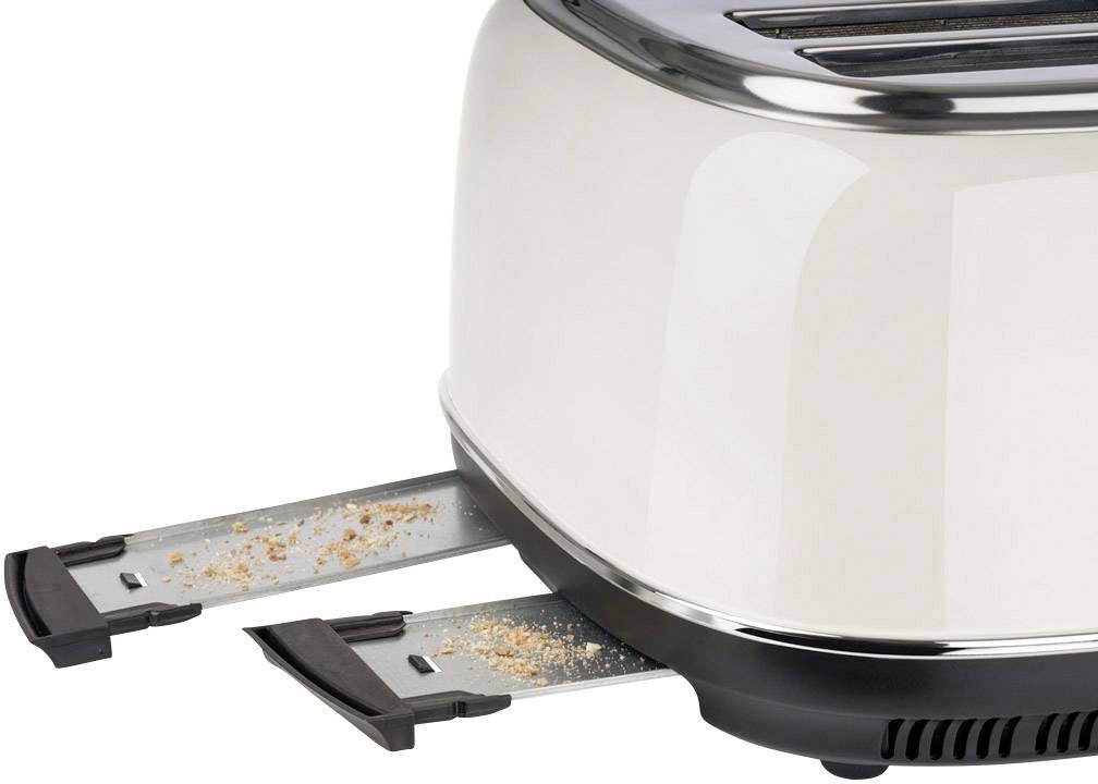 Korona 21676 Retro Doppel-Toaster mit Brötchenaufsatz Creme