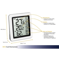TFA Dostmann Funk-Thermometer INFO Funk-Thermometer 30.3065.02 TFA Dostmann Funk-Thermometer INFO Funk-Thermometer 30.3065.02