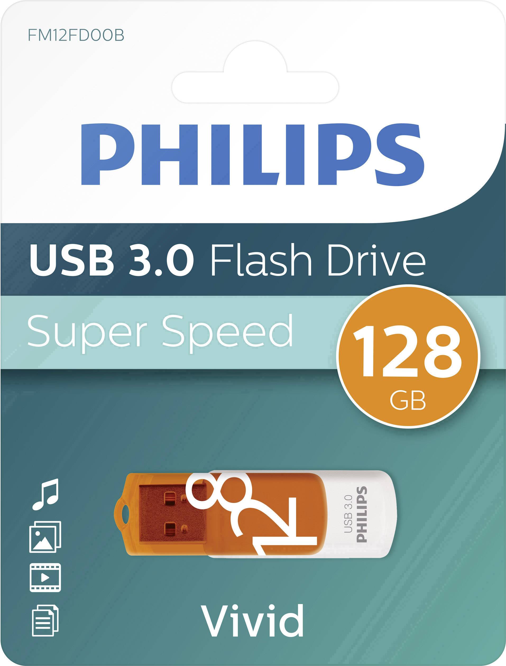 Philips FM12FD00B/00 USB-Stick 128 GB Orange FM12FD00B/00 USB 3.2 Gen 1 (USB 3.0)