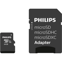 Philips microSDXC-Karte 64GB Class 10 inkl. SD-Adapter Philips microSDXC-Karte 64GB Class 10 inkl. SD-Adapter