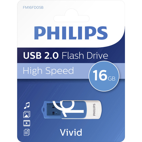 Philips VIVID USB-Stick 16GB Blau FM16FD05B/00 USB 2.0