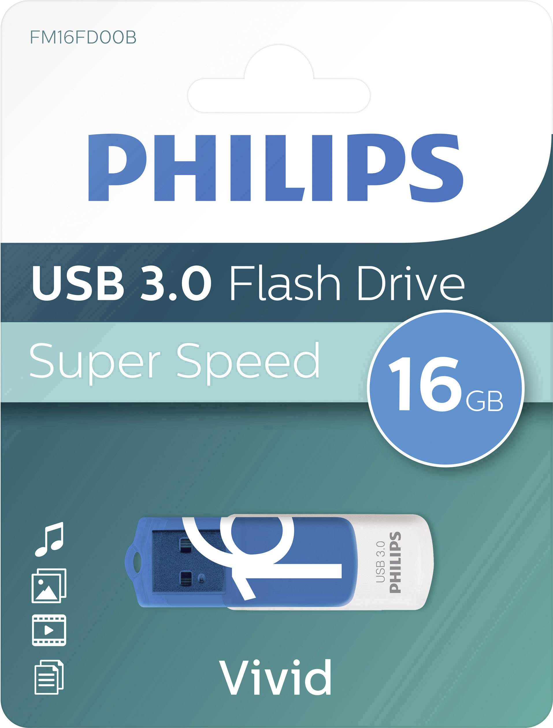 Philips VIVID USB-Stick 16 GB Blau FM16FD00B/00 USB 3.2 Gen 1 (USB 3.0)