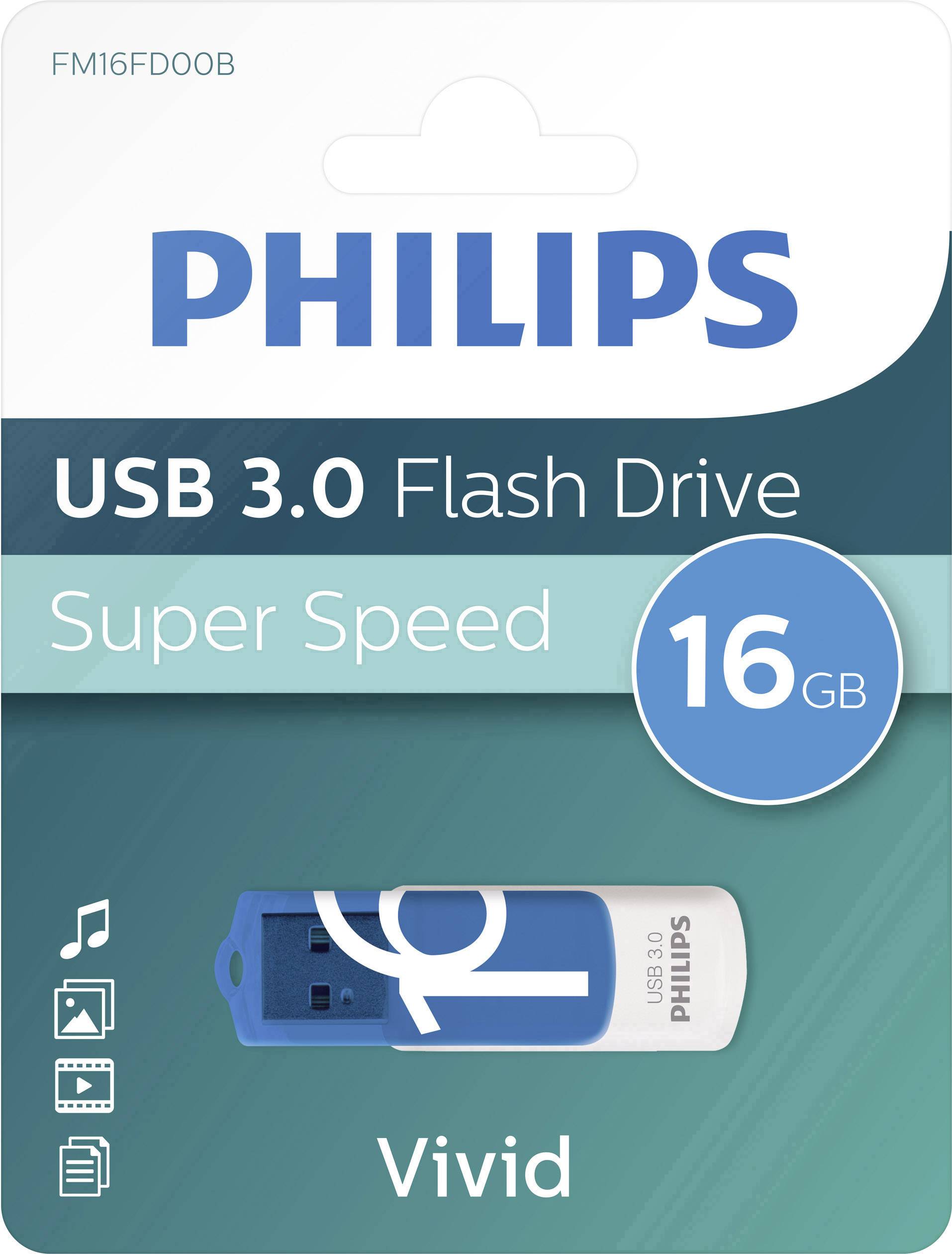 Philips VIVID USB-Stick 16 GB Blau FM16FD00B/00 USB 3.2 Gen 1 (USB 3.0)