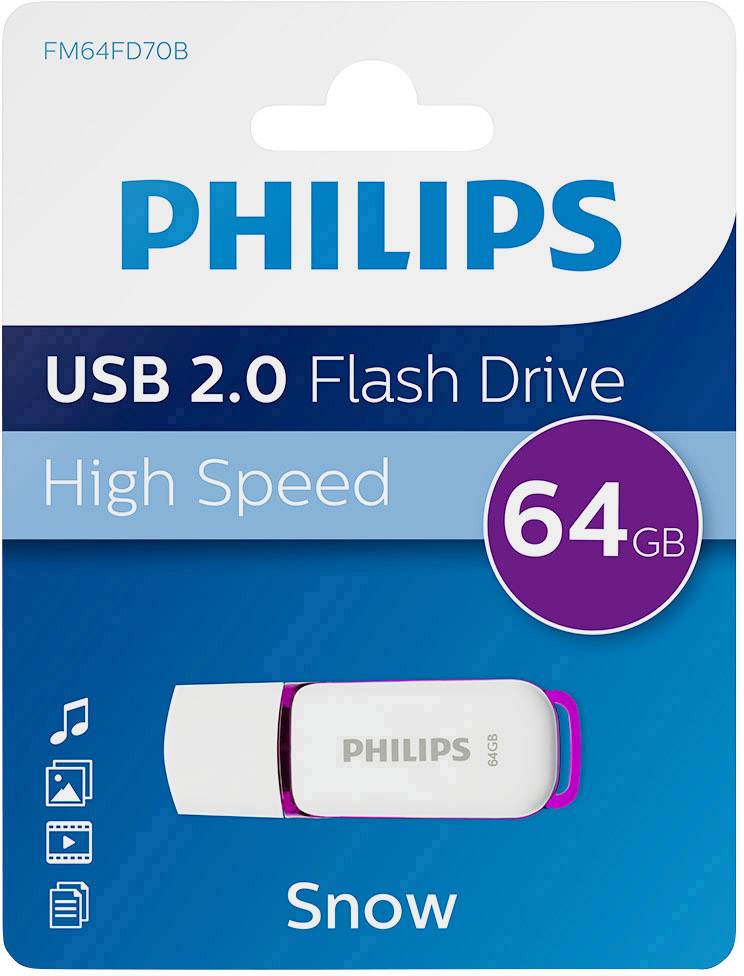 Philips SNOW USB-Stick 64 GB Purple FM64FD70B/00 USB-A (USB 2.0)