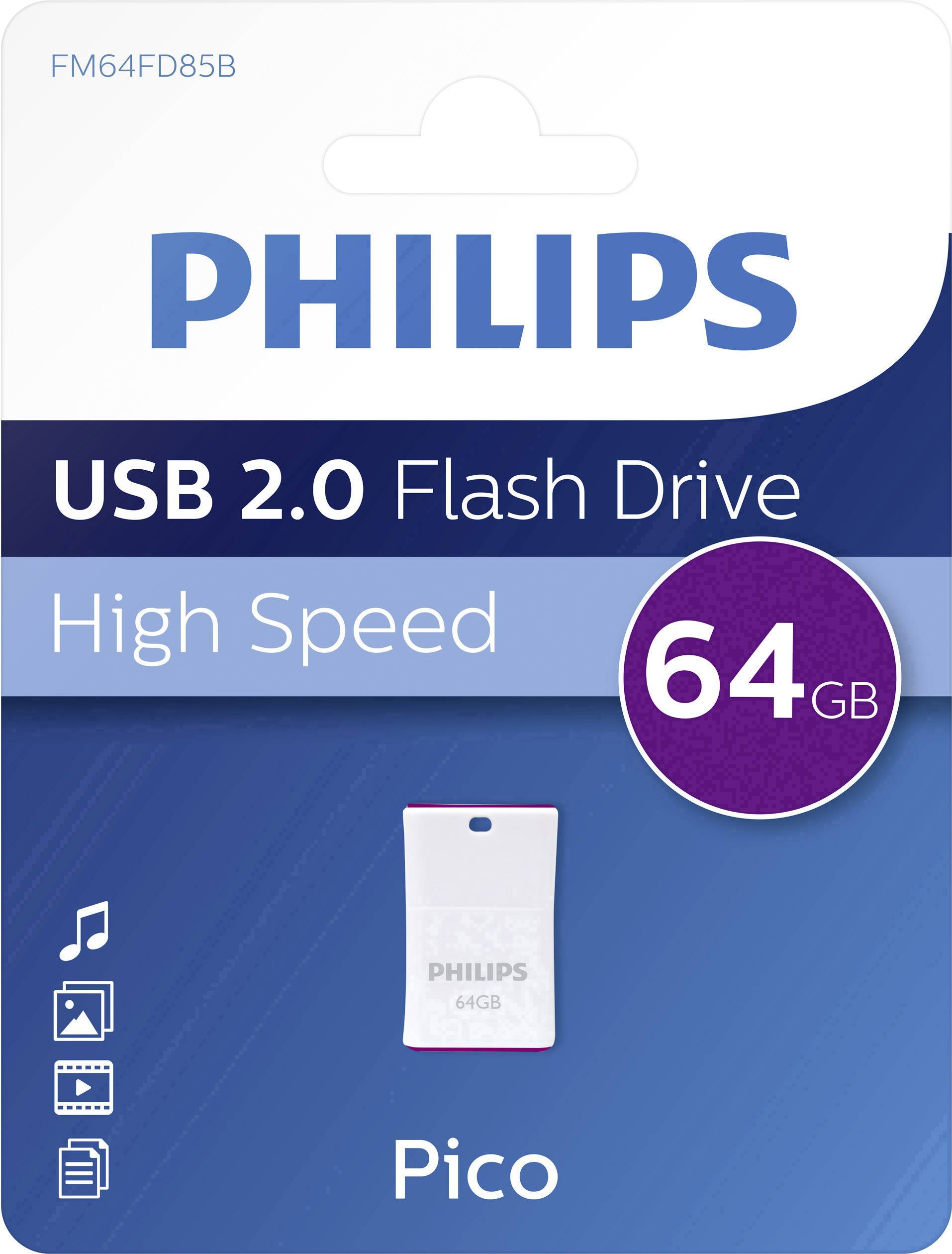 Philips PICO USB-Stick 64 GB Purple FM64FD85B/00 USB-A (USB 2.0)