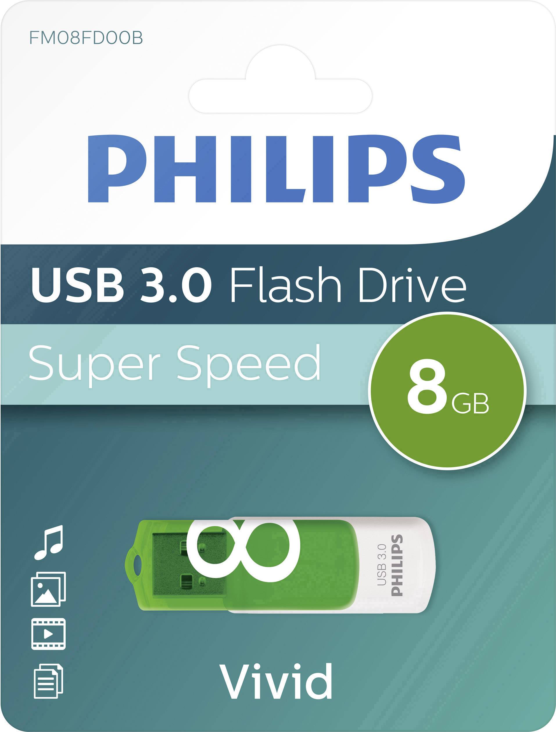 Philips VIVID USB-Stick 8GB Grün FM08FD00B/00 USB 3.2 Gen 1 (USB 3.0)