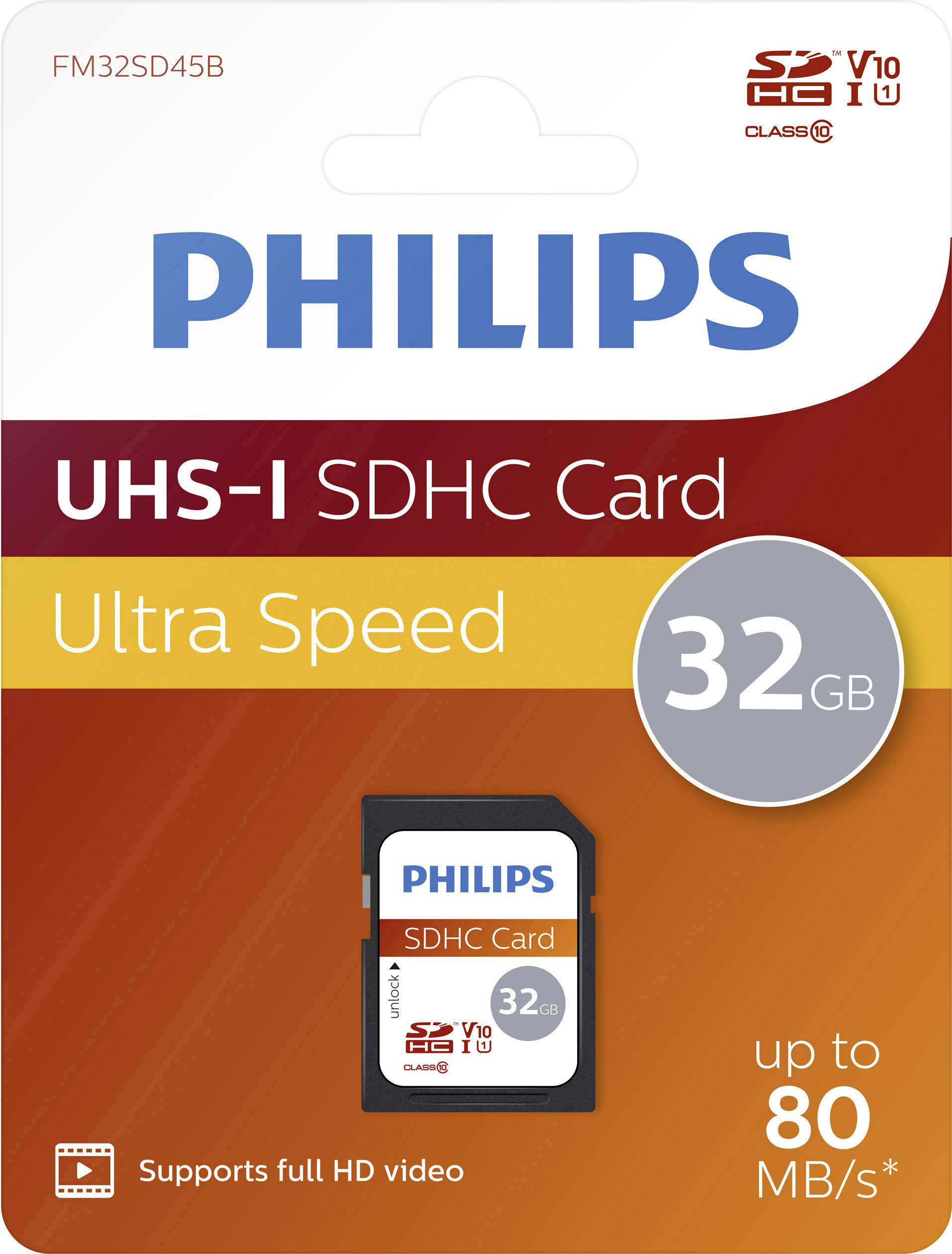 Philips SDHC-Karte 32 GB Class 10