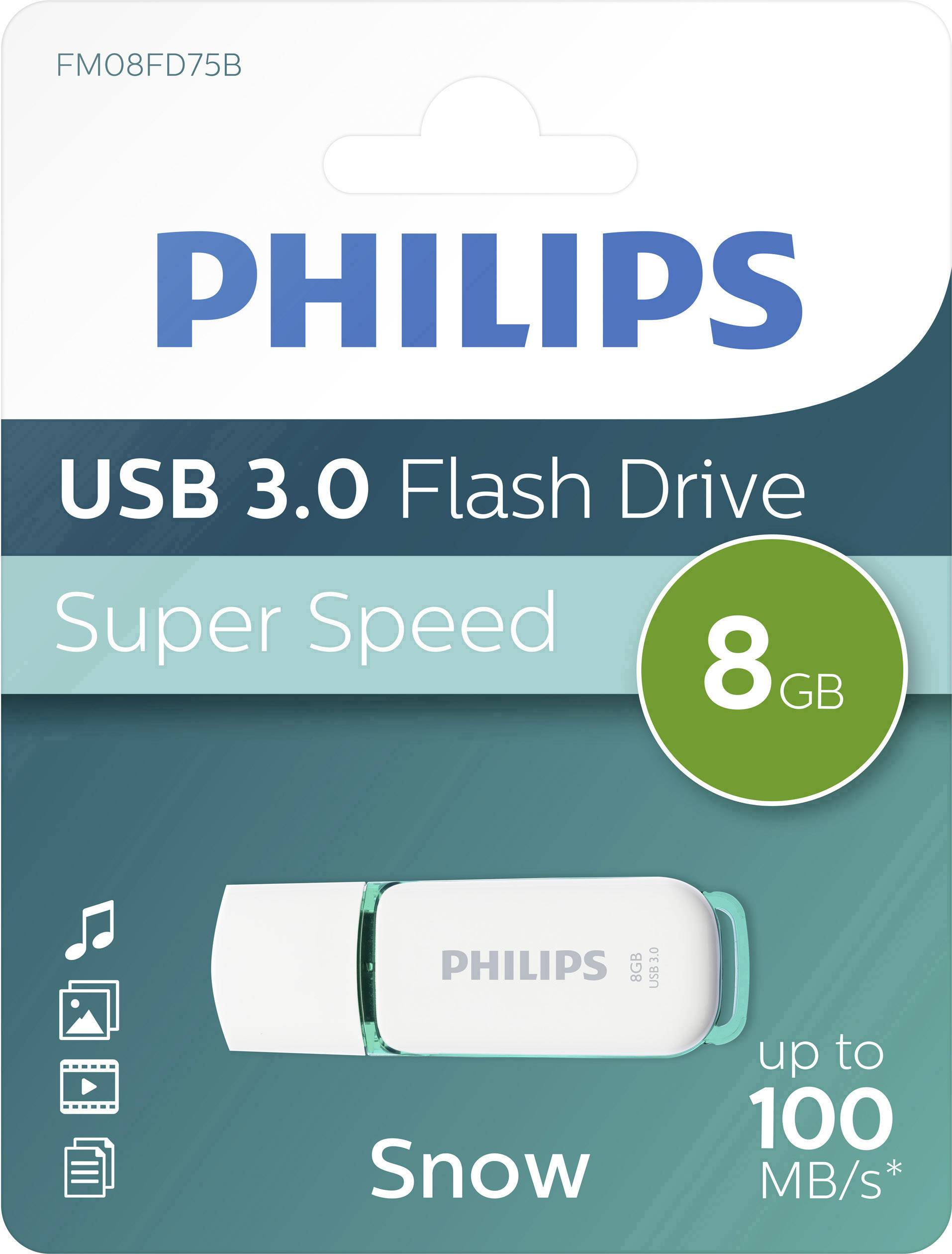 Philips SNOW USB-Stick 8 GB Grün FM08FD75B/00 USB-A (USB 3.2 Gen 1)