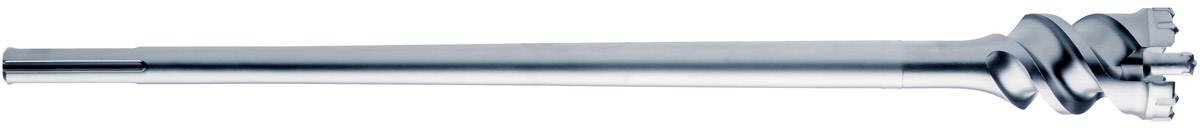 Ein langer, metallischer Schraubenbohrer mit spiralförmigen Klingen, verwendet für industrielle Schneid- oder Bohranwendungen.