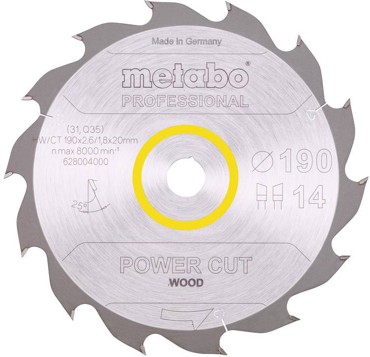 Metabo 628004000 Kreissägeblatt 190 mm 1 St.