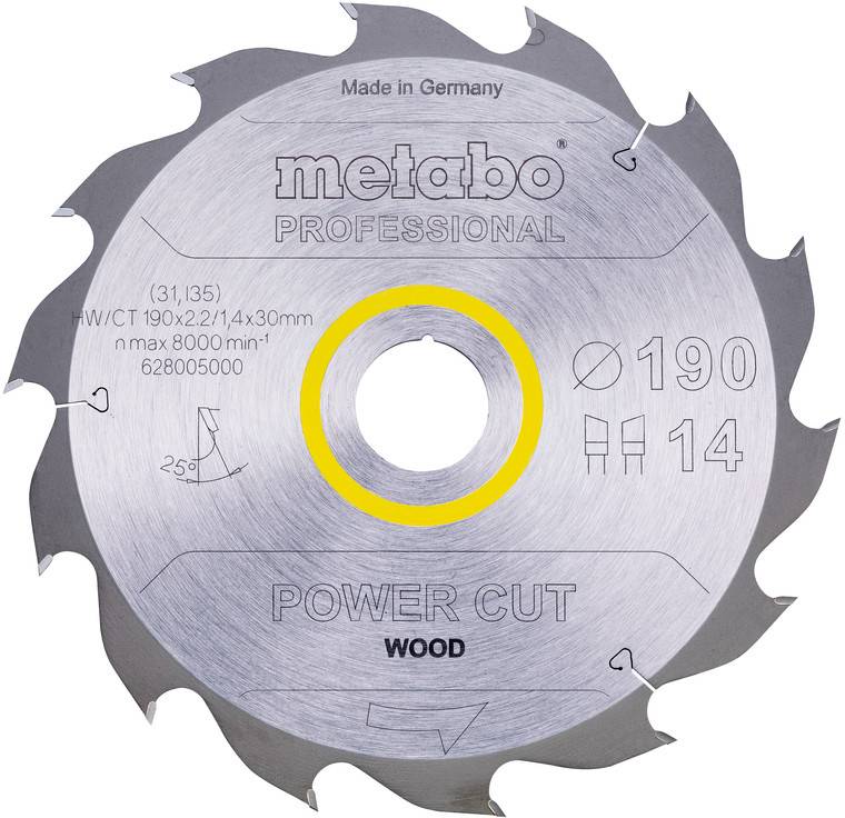 Metabo 628005000 Kreissägeblatt 190 mm 1 St.