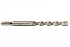 Bohrer aus Stahl, in Draufsicht, mit spiralförmigem Schaft und scharfer Spitze. Geeignet für Bohren in feste Materialien.