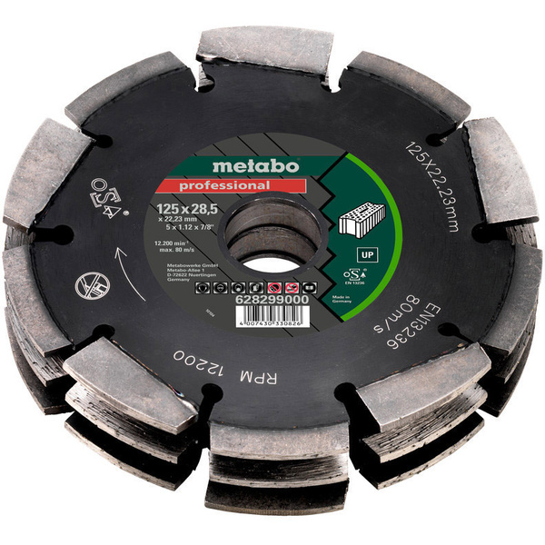 Metabo 628299000 Nutfräser Hartmetall Länge 175 mm Produktabmessung, Ø 125 mm 1 Stück