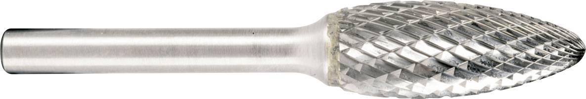 Metallische Schleifbürste mit zylindrischem Schaft und diamantgeschliffenem Schleifkopf, verwendet zum Schleifen oder Formen von Materialien.