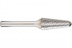 Frässtift in Kegelform aus Metall, geeignet zum Bearbeiten von Materialien.