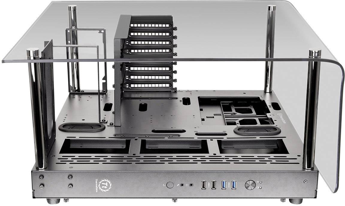 Thermaltake Core P3 TG Curve Midi-Tower PC-Gehäuse Schwarz Wandmontage, LCS Kompatibel