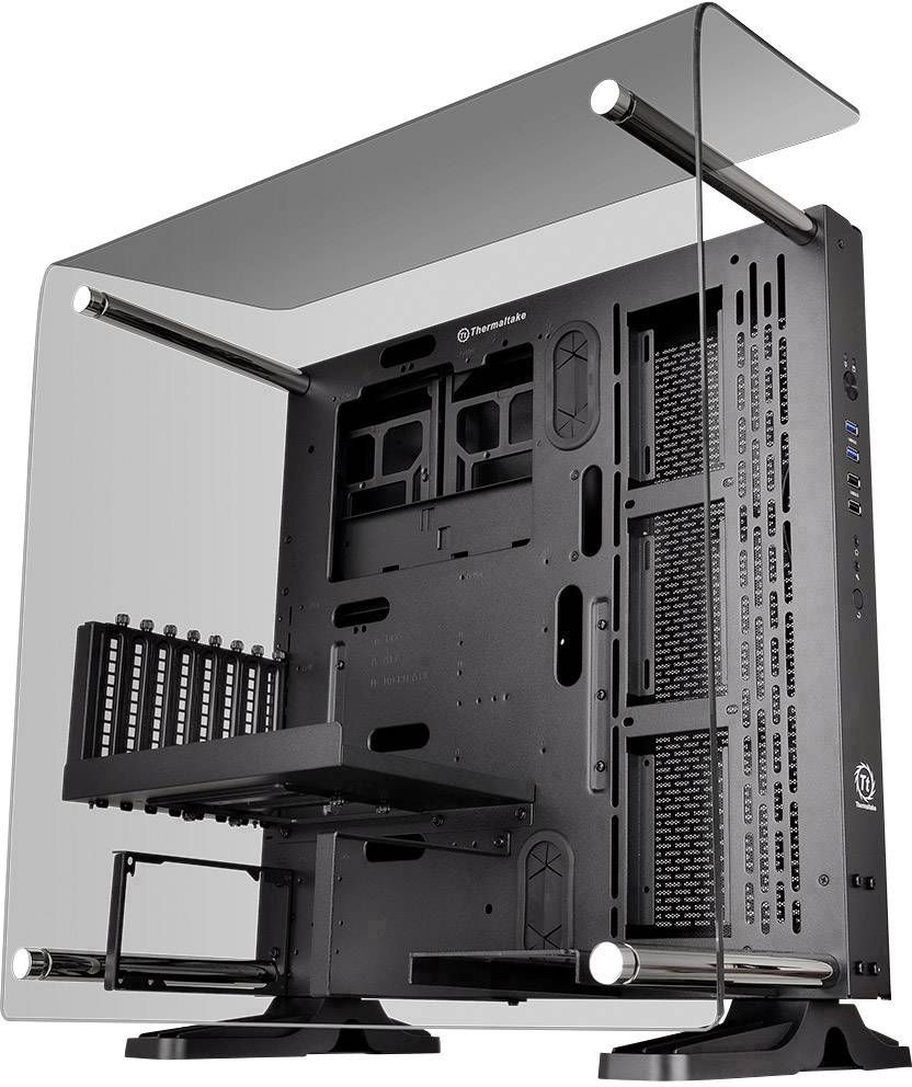 Thermaltake Core P3 TG Curve Midi-Tower PC-Gehäuse Schwarz Wandmontage, LCS Kompatibel