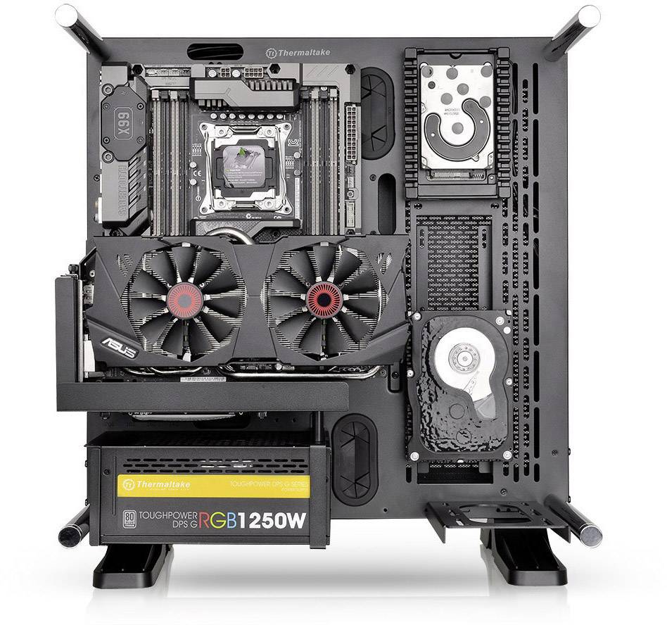 Thermaltake Core P3 TG Curve Midi-Tower PC-Gehäuse Schwarz Wandmontage, LCS Kompatibel
