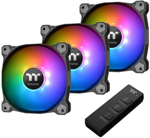 Thermaltake 3x Pure 14 ARGB Sync PC-Gehäuse-Lüfter Schwarz, RGB (B x H x T) 140 x 140 x 25mm