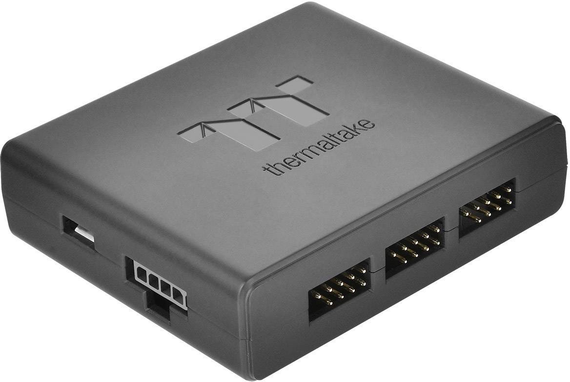 Thermaltake Riing Plus 12 RGB Kit PC-Gehäuse-Lüfter Schwarz, RGB (B x H x T) 120 x 120 x 25 mm inkl. LED-Beleuchtung