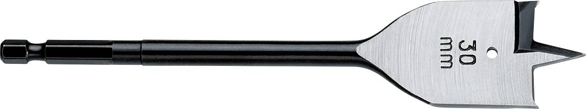 Flachfräsbohrer mit 30 mm Durchmesser für Holzarbeiten.