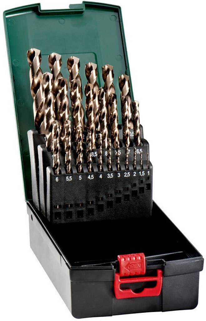 Metabo 627122000 Metall-Spiralbohrer-Set 25teilig 1 mm, 1.5 mm, 2 mm, 2.5 mm, 3 mm, 3.5 mm, 4 mm, 4.5 mm, 5 mm, 5.5 mm, 6 mm, 6.5