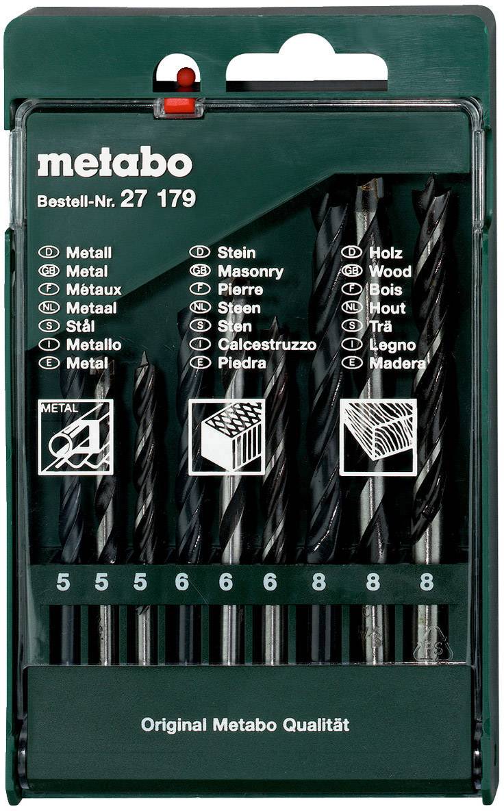 Metabo 627179000 Metall-Spiralbohrer-Set 9teilig 5 mm, 6 mm, 8mm 1St.
