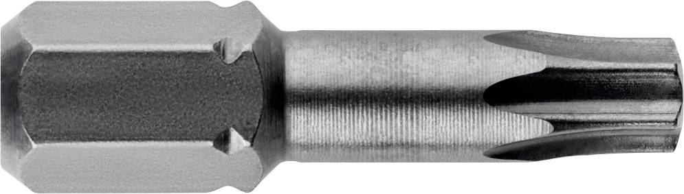 Nahaufnahme eines Metallschraubendreher-Bits mit sechskantiger Schaft und Kreuzschlitz-Kopf.