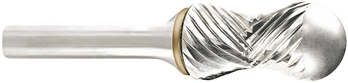 Metallschneidewerkzeug mit spiralförmigen Schneideflächen, das zum Fräsen und Schleifen von Metallen verwendet wird.