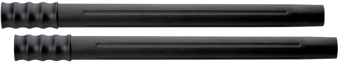Zwei schwarze, zylindrische Stangen mit geripptem Griffende, horizontal nebeneinander angeordnet.