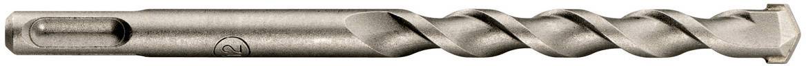 Ein metallener Bohrer mit spiralförmigen Rillen, geeignet zum Bohren in harten Materialien.