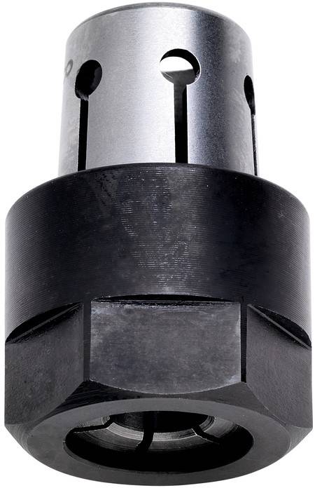 Metallischer Werkzeughalter oder Spannfutter mit zylindrischem Körper und eingefrästen Schlitzen, genutzt zur Befestigung von Werkzeugen.