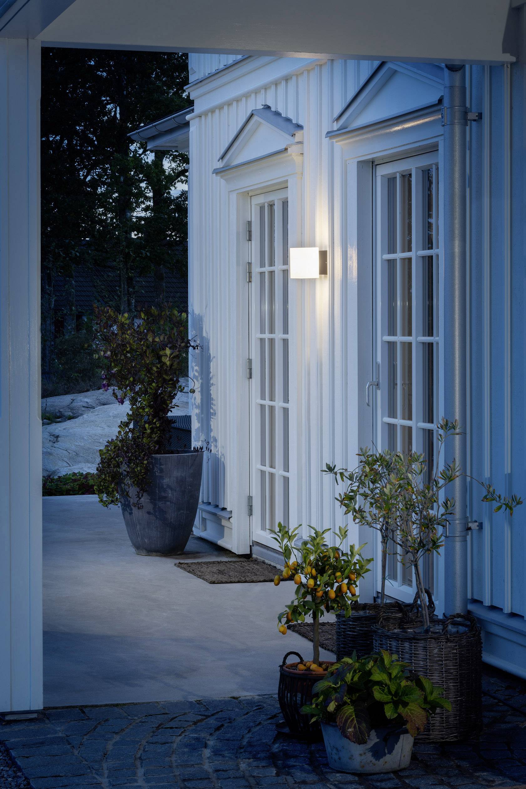 Konstsmide Foggia 7859-372 LED-Außenwandleuchte EEK: G (A - G) 10W Grau, Weiß