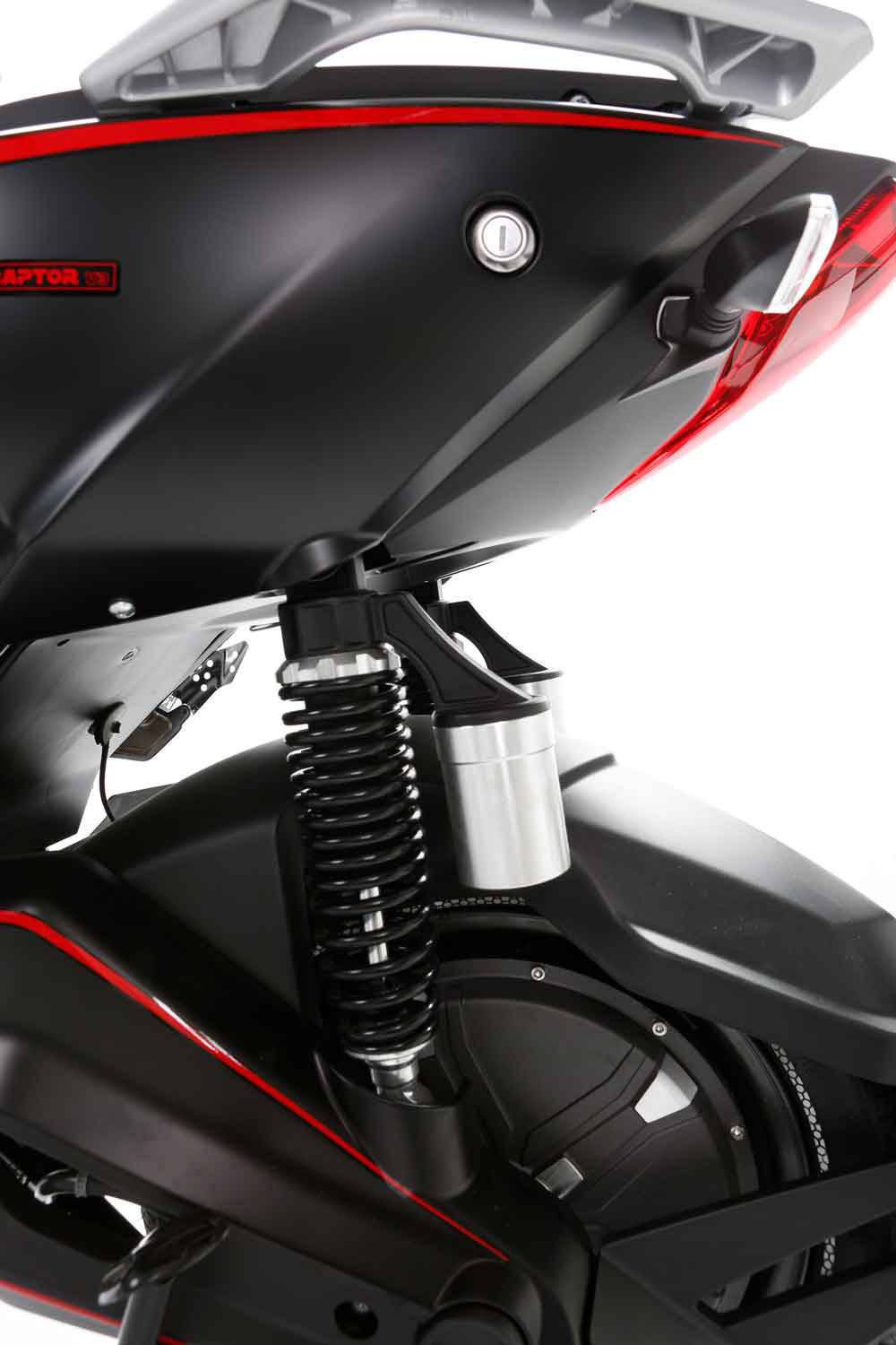 SXT Scooters Raptor V3 E-Roller Schwarz, Rot Blei-Gel 72V 20Ah