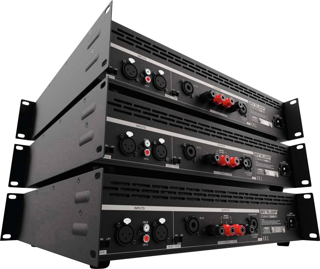 Reloop Dominance 702 MK2 PA Verstärker RMS Leistung je Kanal an 4 Ohm: 180W
