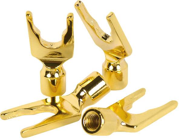 Dynavox Lautsprecher Audio Anschlusskabel [2x Bananenstecker - 2x Bananenstecker] 3.00m Schwarz, Gold vergoldete Steckkontakte