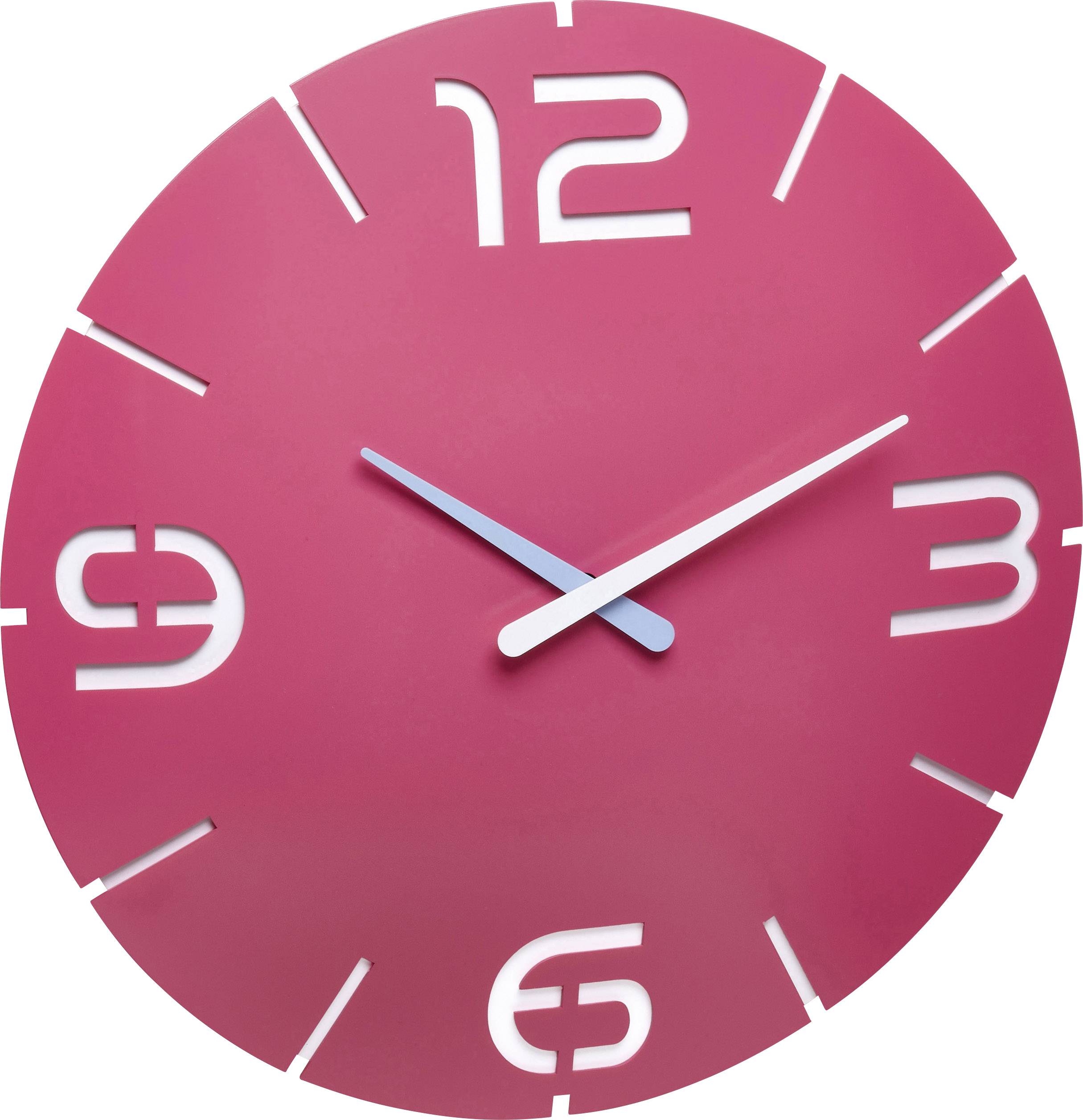 TFA Dostmann 60.3047.12 Quarz Wanduhr 35cm x 3.5cm Pink